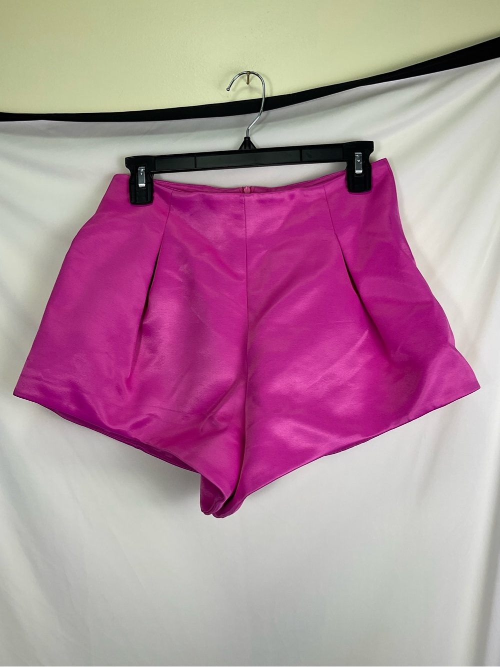 Zara Fuchsia Satin Effect Balloon Shorts
